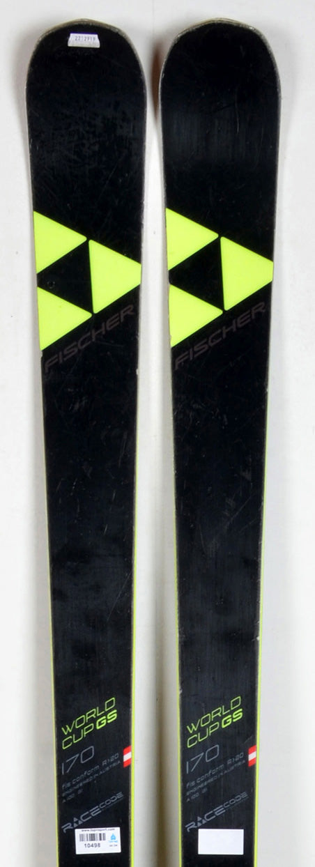 skis FISCHER RC4 WORLDCUP RC FREQUENCY TUNING, ft frame, aircarbon titanium + Fischer FR 17