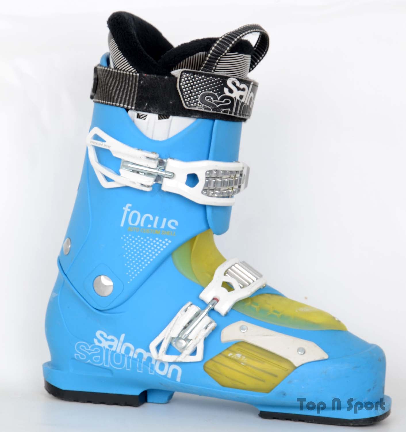 salomon focus ski boots blue Salomon FOCUS BLUE/YELLOW - chaussures de ski d'occasion