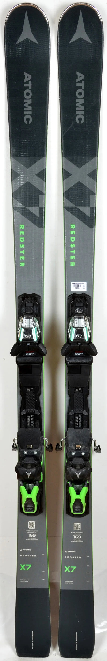 Atomic REDSTER X7 black / green - skis d'occasion
