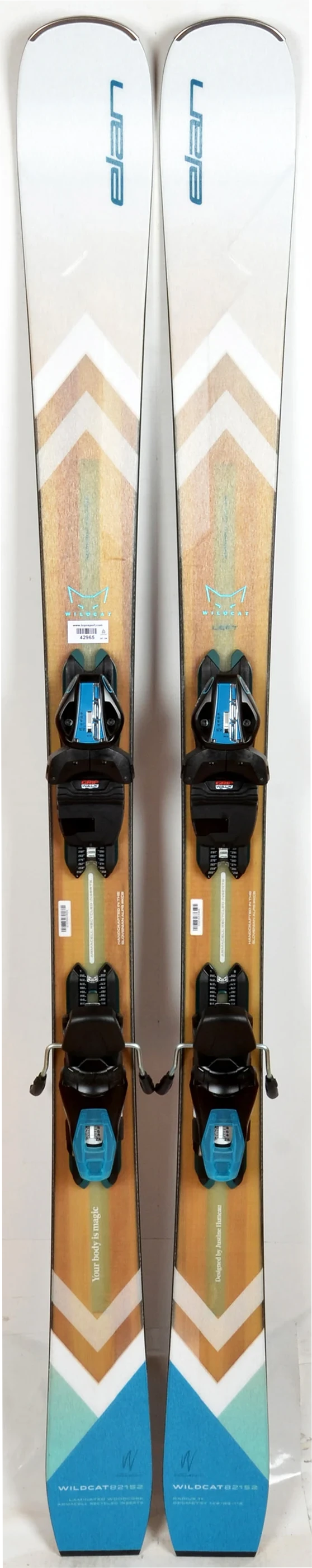 Pack neuf skis Elan WILDCAT 82 Justine Hutteau - neuf déstockage