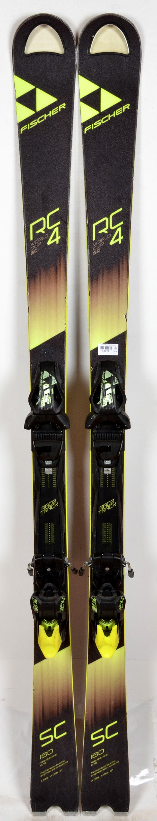 Fischer RC4 WORLDCUP SC black / yellow - skis d'occasion