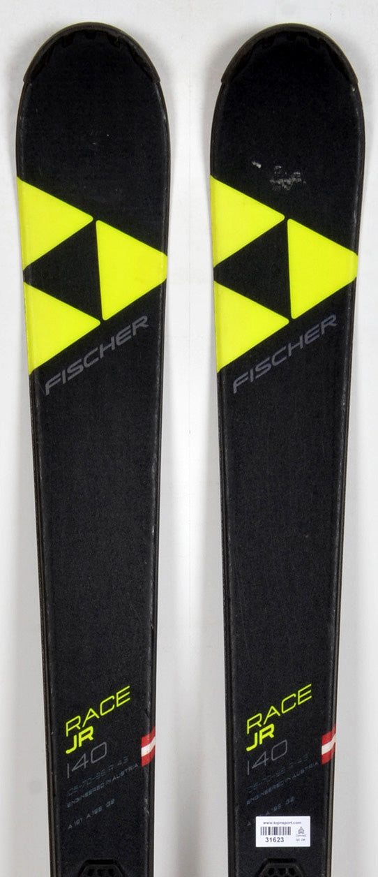 Fischer RC4 RACE Junior black / yellow - skis d'occasion Junior