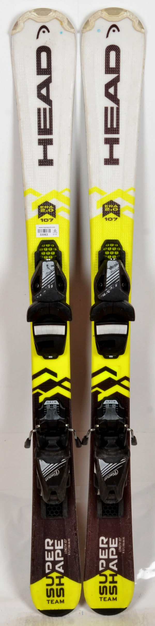 Head SUPER SHAPE TEAM yellow / black - skis d'occasion Junior