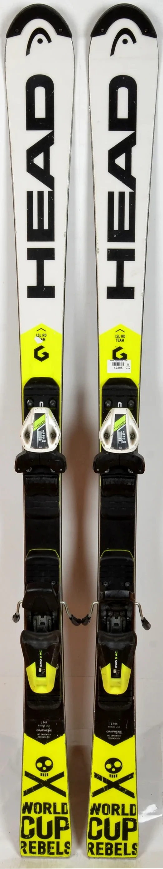 Head WC REBELS iSL RD TEAM white - skis d'occasion Junior
