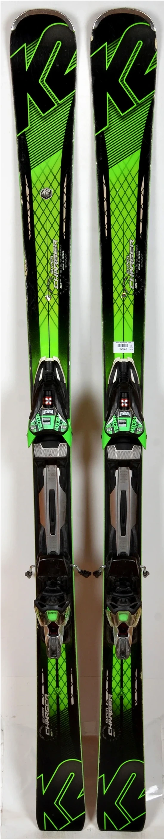 K2 SUPER CHARGER green - skis d'occasion