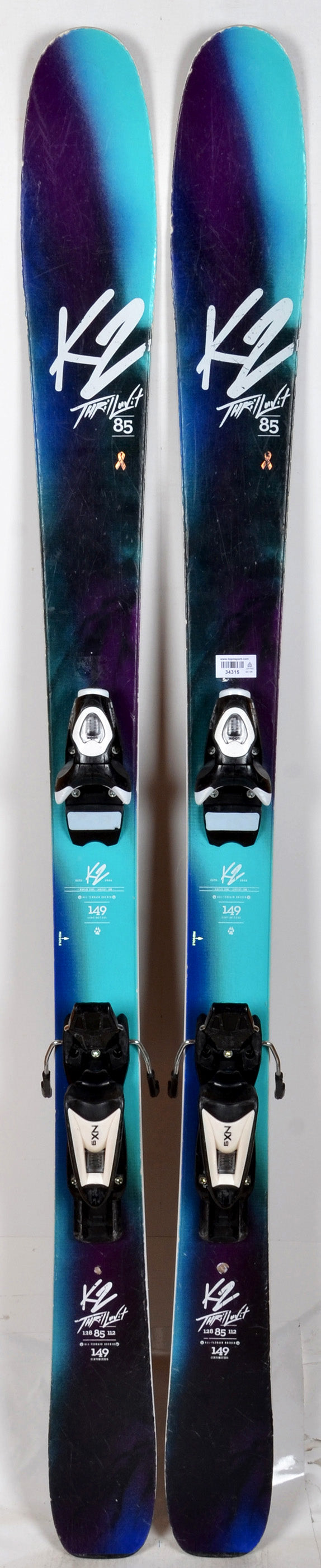 K2 THRILLUVIT 85 - skis d'occasion Femme