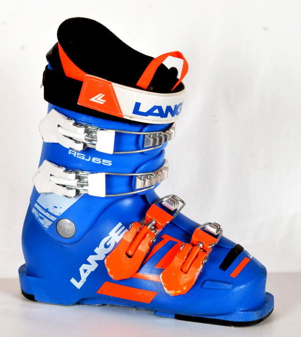 Lange RSJ 65 POWER BLUE - Chaussures de ski d'occasion Junior