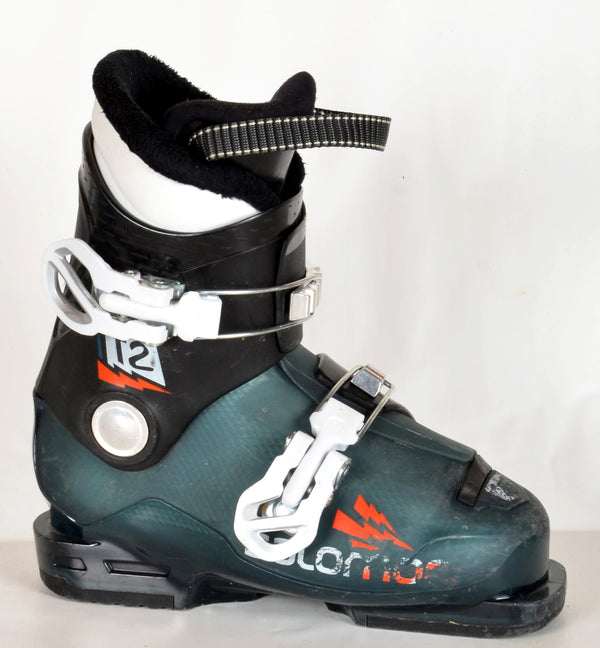 Salomon T2 black / blue - Chaussures de ski d'occasion Junior