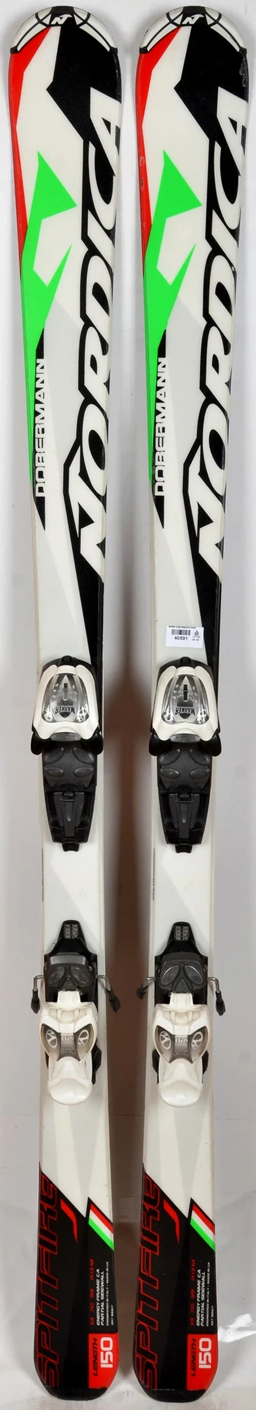 Nordica TEAM J RACE white / green - skis d'occasion Junior