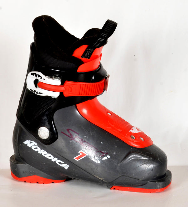 Nordica SPEEDMACHINE J1 black - Chaussures de ski d'occasion Junior