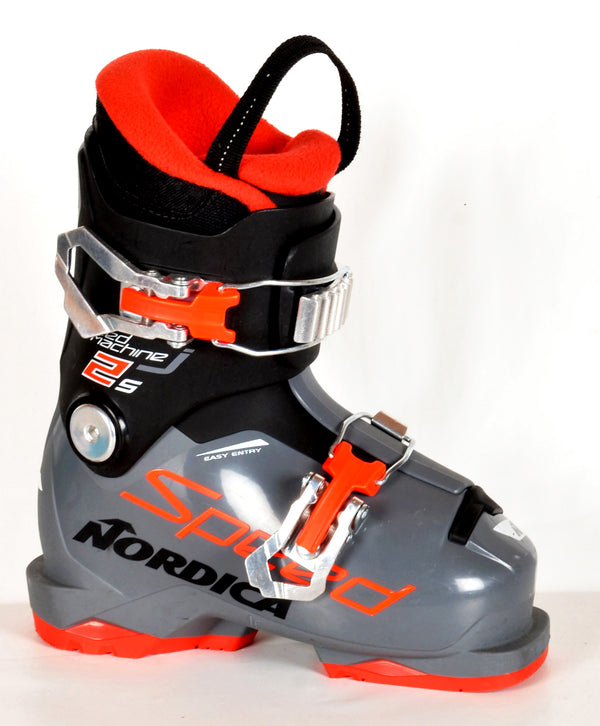 Nordica SPEEDMACHINE J2 black - Chaussures de ski d'occasion Junior
