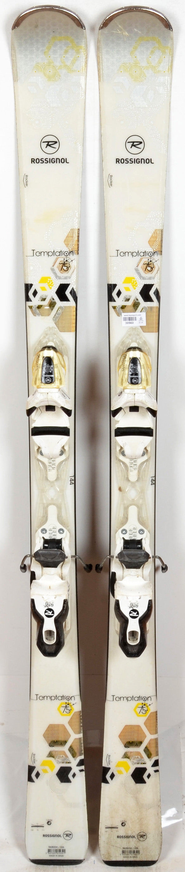 Rossignol TEMPTATION 75 white - skis d'occasion Femme