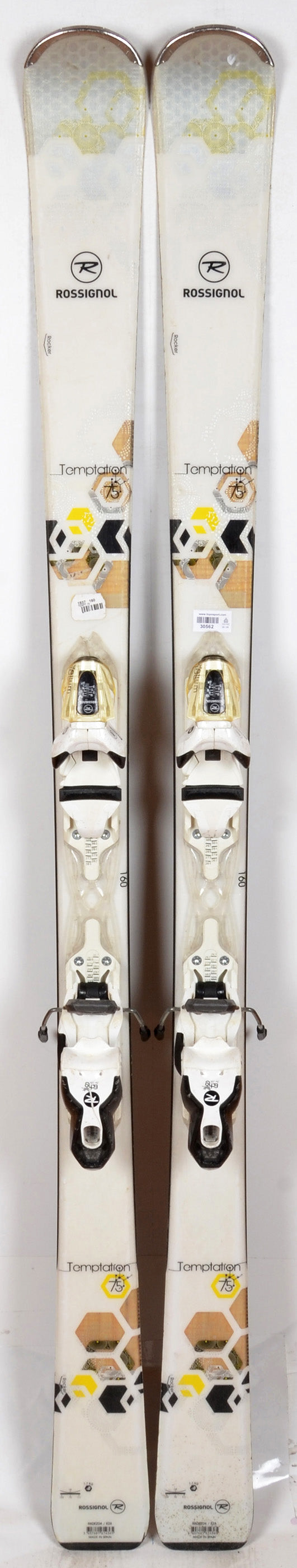 Rossignol TEMPTATION 75 white - skis d'occasion Femme