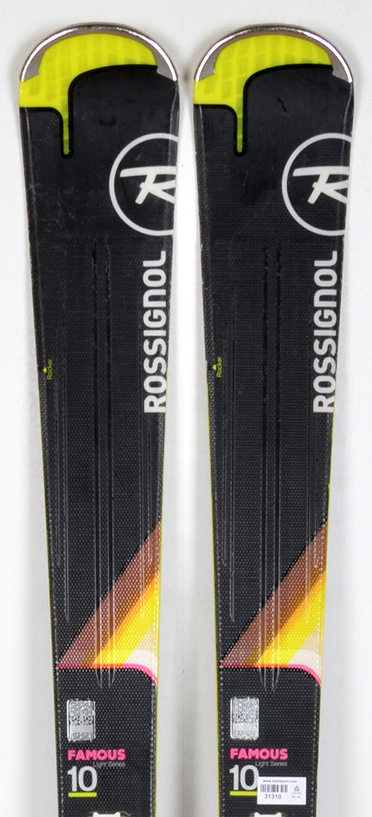 Rossignol FAMOUS 10 black / yellow - skis d'occasion Femme
