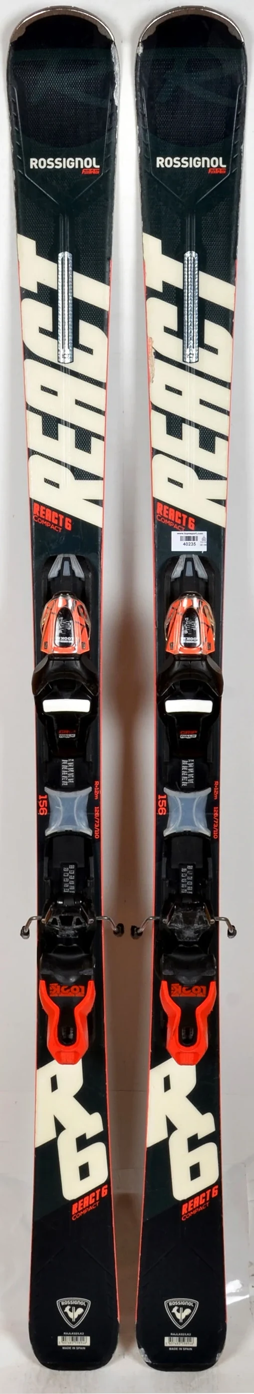 Rossignol REACT R6 COMPACT black - skis d'occasion