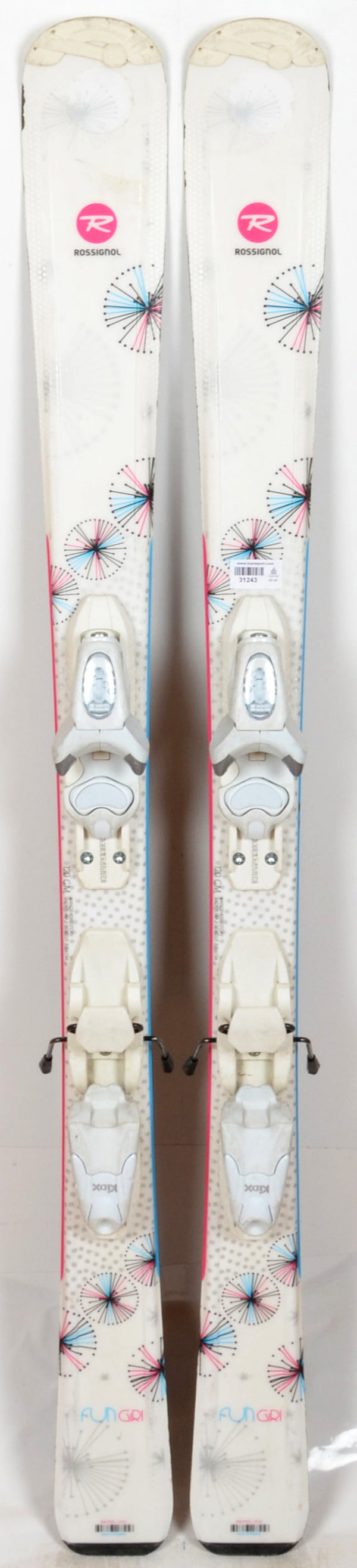 Rossignol FUN GIRL full white - skis d'occasion Junior