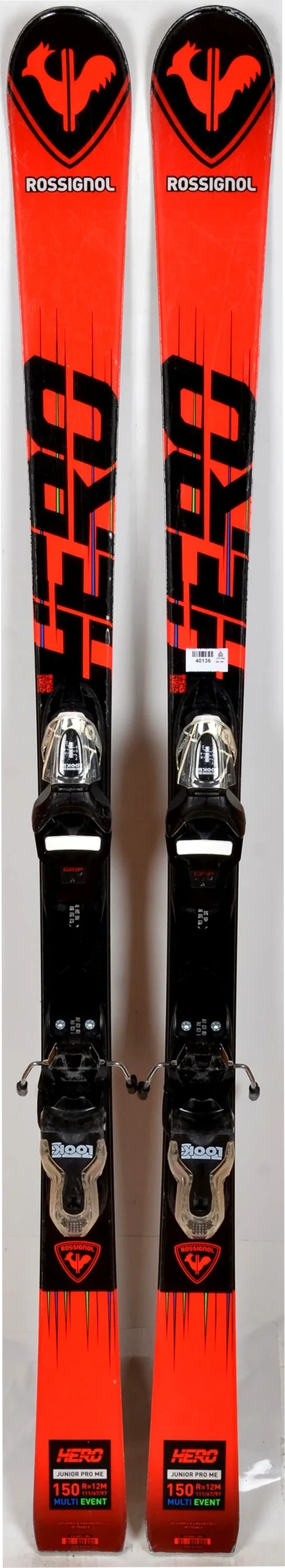 Rossignol HERO MULTI-EVENT JUNIOR red - skis d'occasion Junior