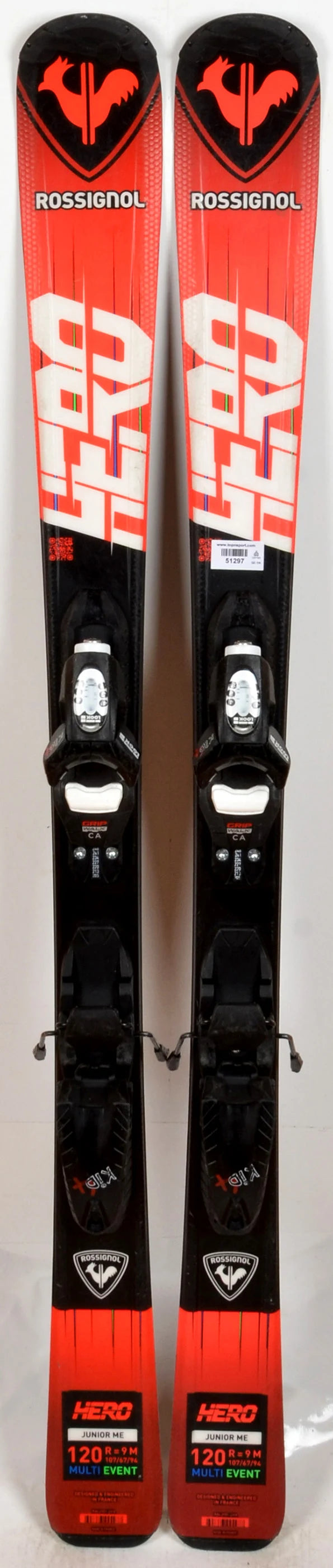 Rossignol HERO Junior red / blk - skis d'occasion Junior
