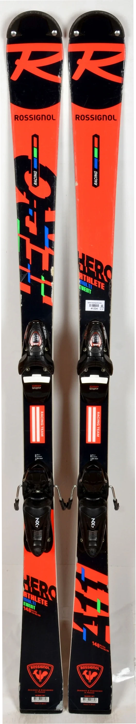 Rossignol HERO ATHLETE MULTI EVENT red / black - skis d'occasion Junior