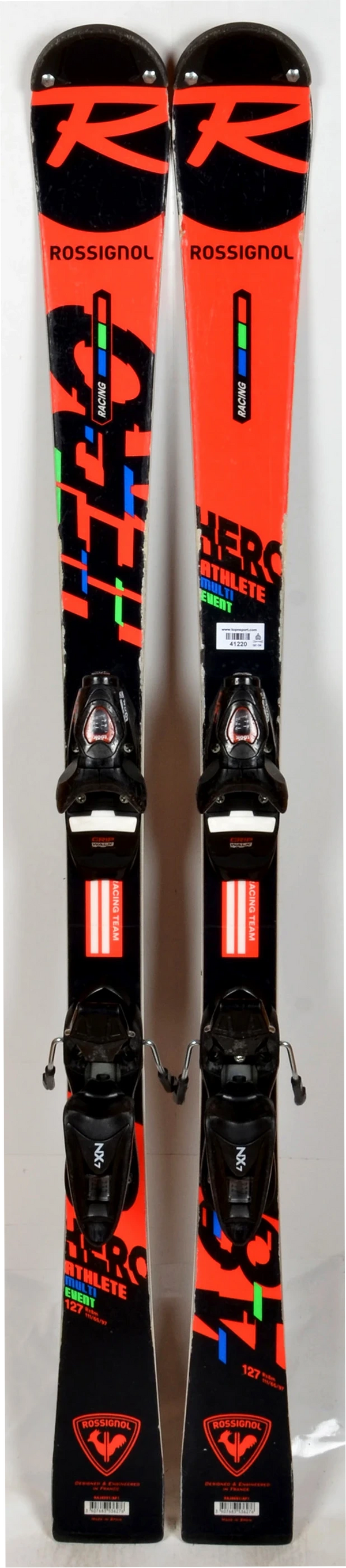 Rossignol HERO ATHLETE MULTI EVENT red / black - skis d'occasion Junior