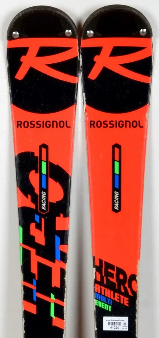 Rossignol HERO ATHLETE MULTI EVENT red / black - skis d'occasion Junior