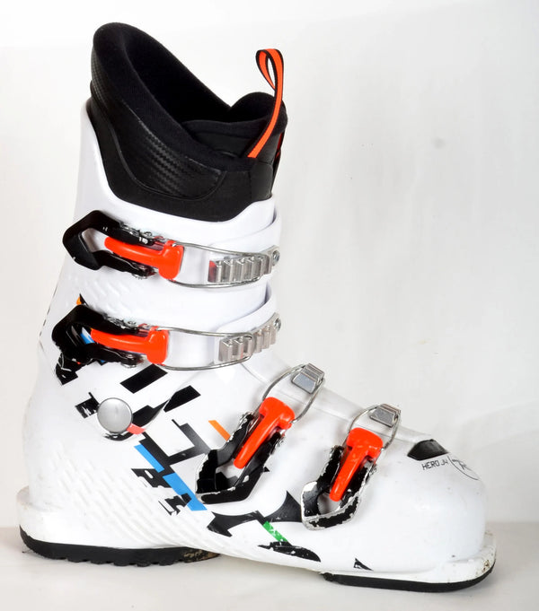 Rossignol HERO J4 full white - chaussures de ski d'occasion Junior