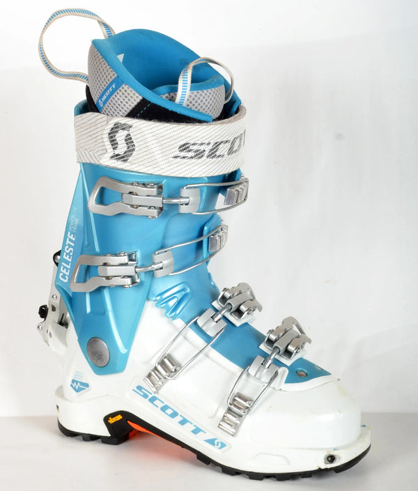 Scott CELESTE white / blue - Chaussures de ski d'occasion Femme