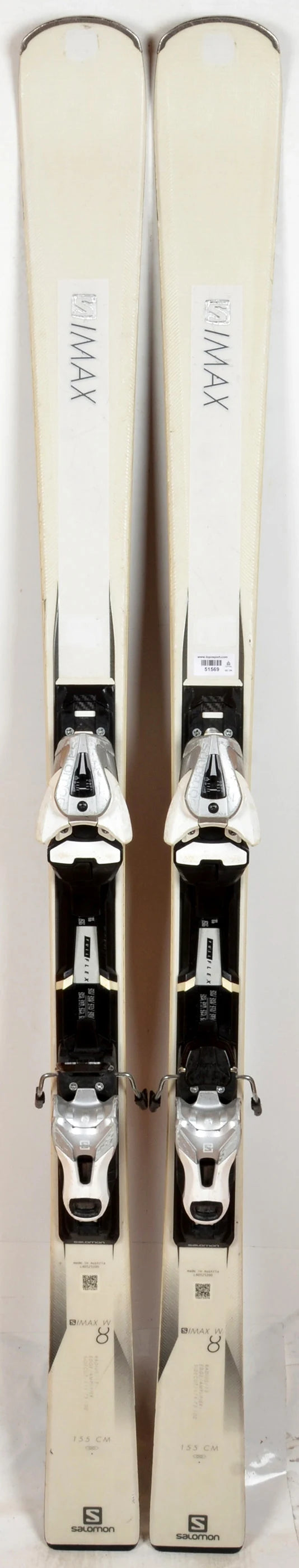 Salomon S/MAX W 8 white - skis d'occasion Femme