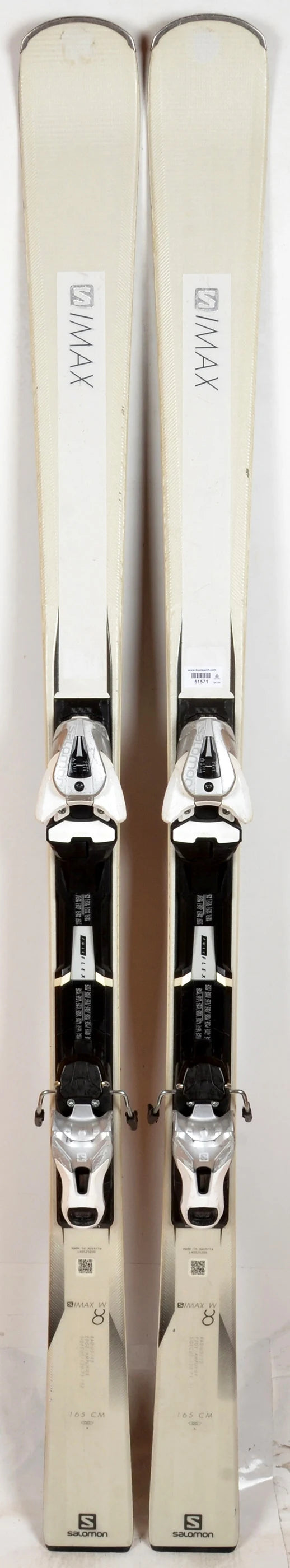 Salomon S/MAX W 8 white - skis d'occasion Femme