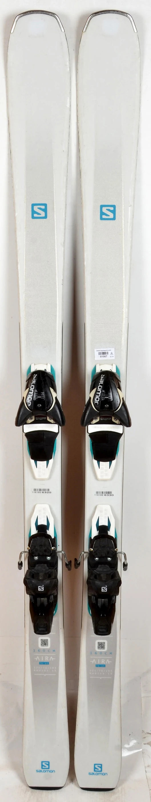 Salomon AIRA 76 ST white - skis d'occasion Femme
