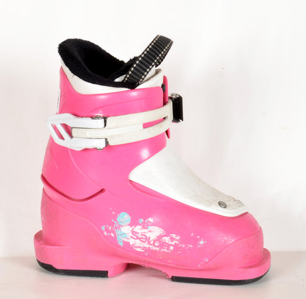 Salomon T1 pink - Chaussures de ski d'occasion Junior
