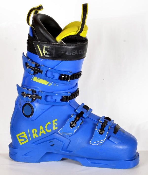 Salomon S/RACE 70 blue / yellow - Chaussures de ski d'occasion Junior