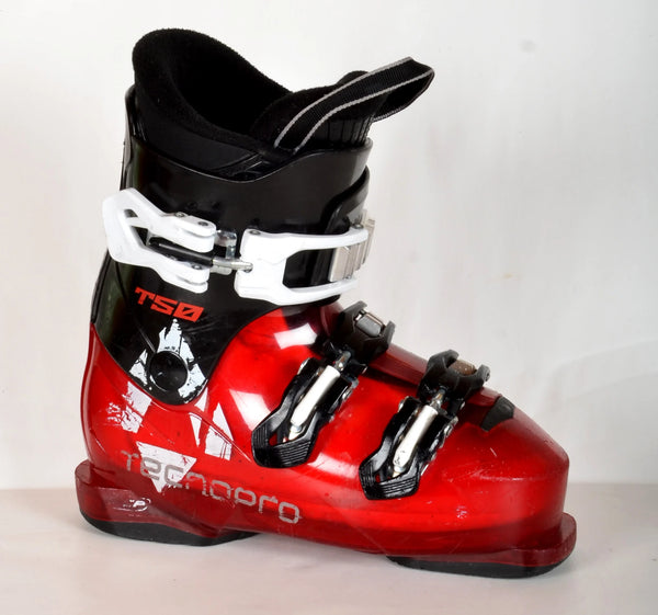 Tecno T50-3 red - chaussures de ski d'occasion Junior
