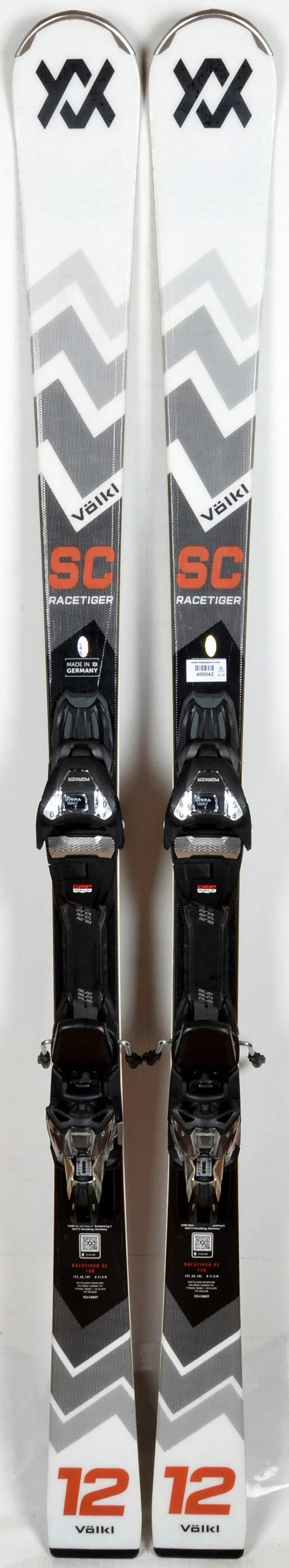 Völkl RACETIGER SC white + Marker Vmotion 12 GW - TEST 2025 - skis d'occasion