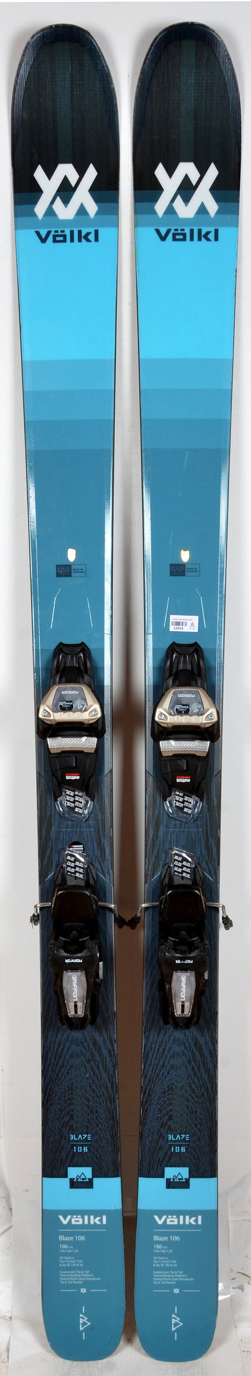 Völkl BLAZE 106 + MARKER GRIFFON 13 GW - TEST 2024 - skis d'occasion