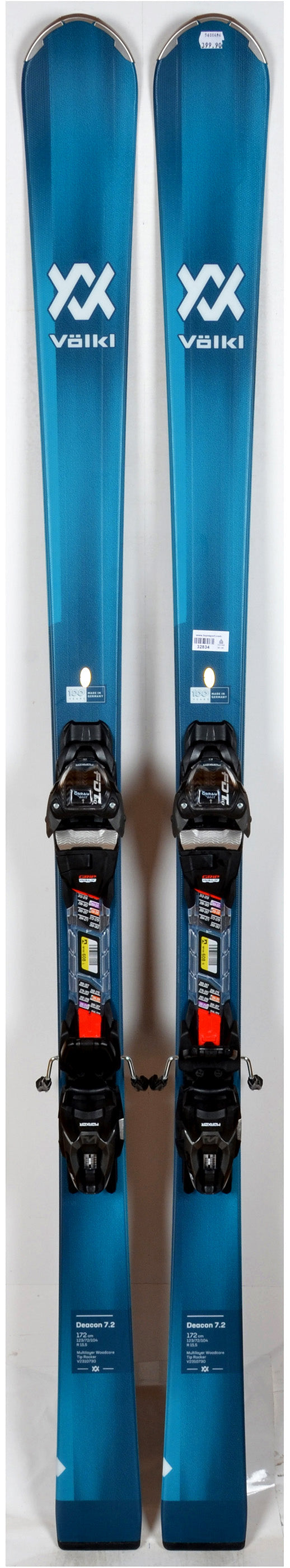 Skis VOLKL Deacon 7.2 (172 cm) avec fixations MARKER Squire Skis VOLKL Deacon 7.2 (172 cm) avec fixations MARKER Squire