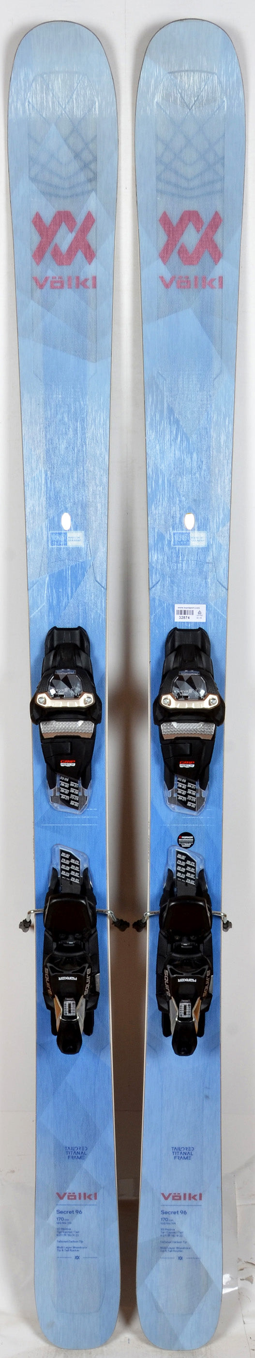 Völkl SECRET 96 + MARKER SQUIRE 11 GW - TEST 2024 - skis d'occasion Femme