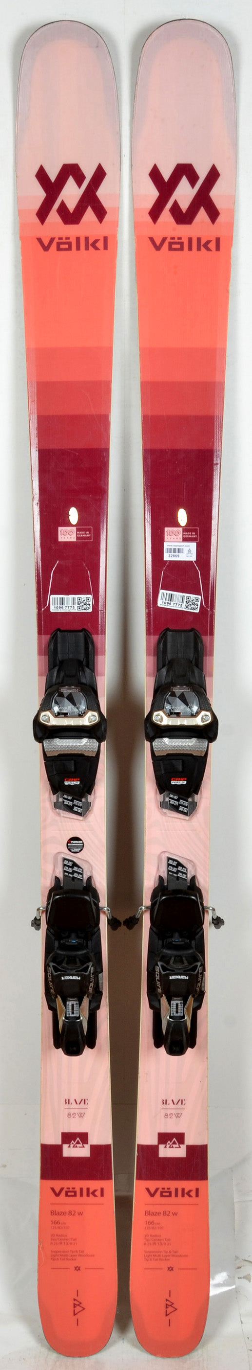 Völkl BLAZE 82 W + MARKER SQUIRE 11 GW - TEST 2024 - skis d'occasion Femme