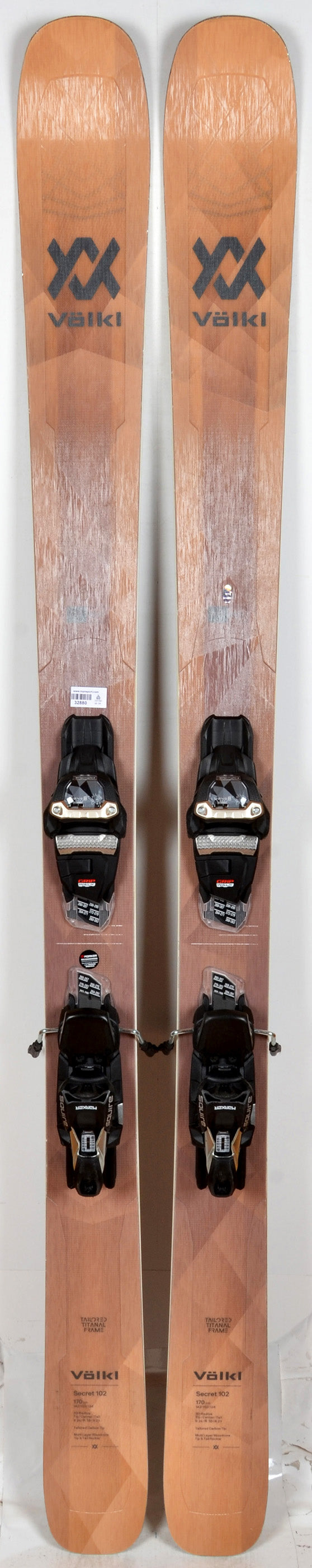 Völkl SECRET 102 + MARKER SQUIRE 11 GW - TEST 2024 - skis d'occasion Femme
