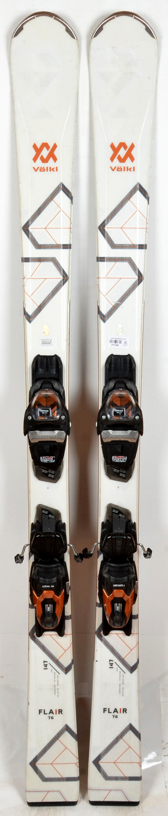 Völkl FLAIR 76 white / brown - skis d'occasion Femme