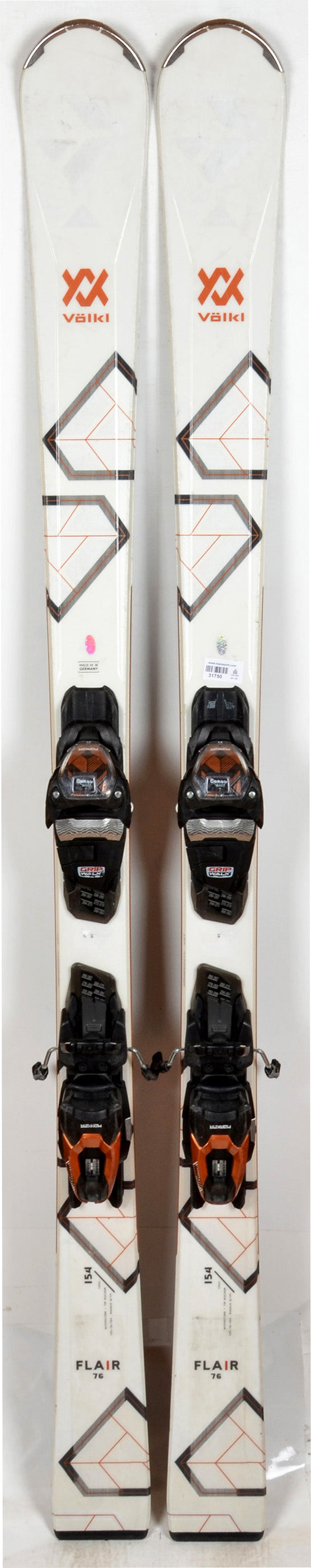 Völkl FLAIR 76 white / brown - skis d'occasion Femme