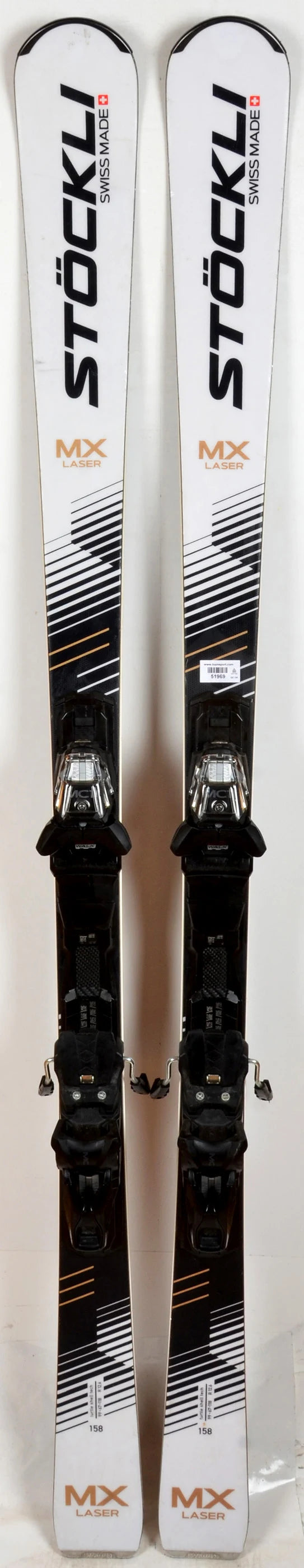 Stöckli LASER MX white / black - skis d'occasion Femme