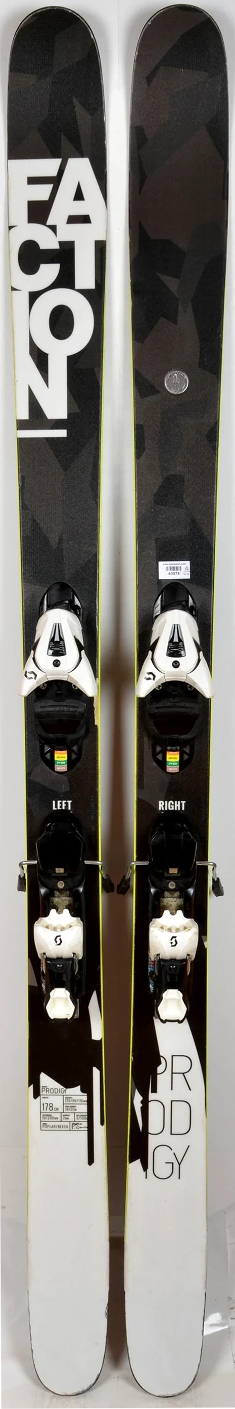 Faction PRODIGY black / white - skis d'occasion