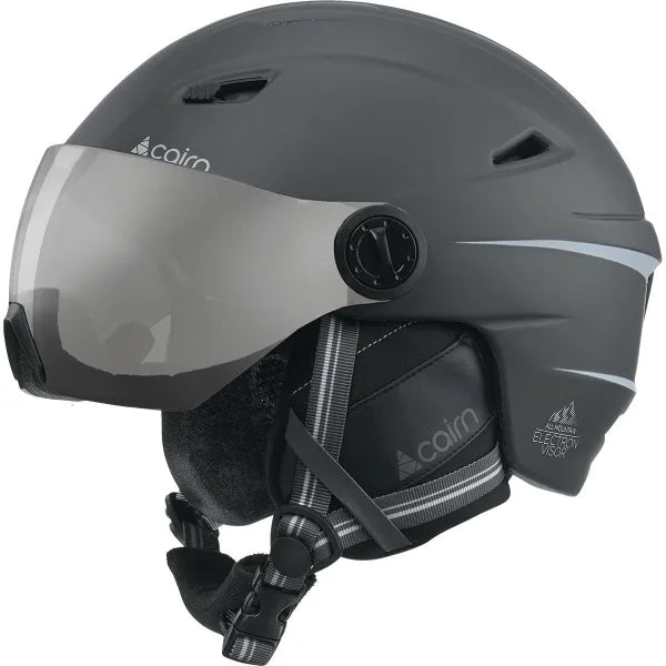 Cairn Electron Visor Mat Black - casque de ski neuf