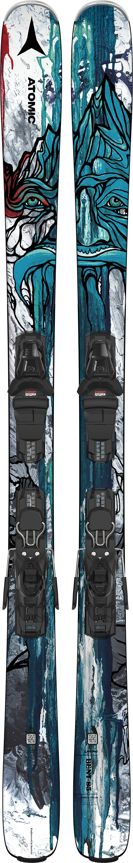 Pack neuf skis Atomic BENT 85 grey + fixations M10 GW - neuf déstockage