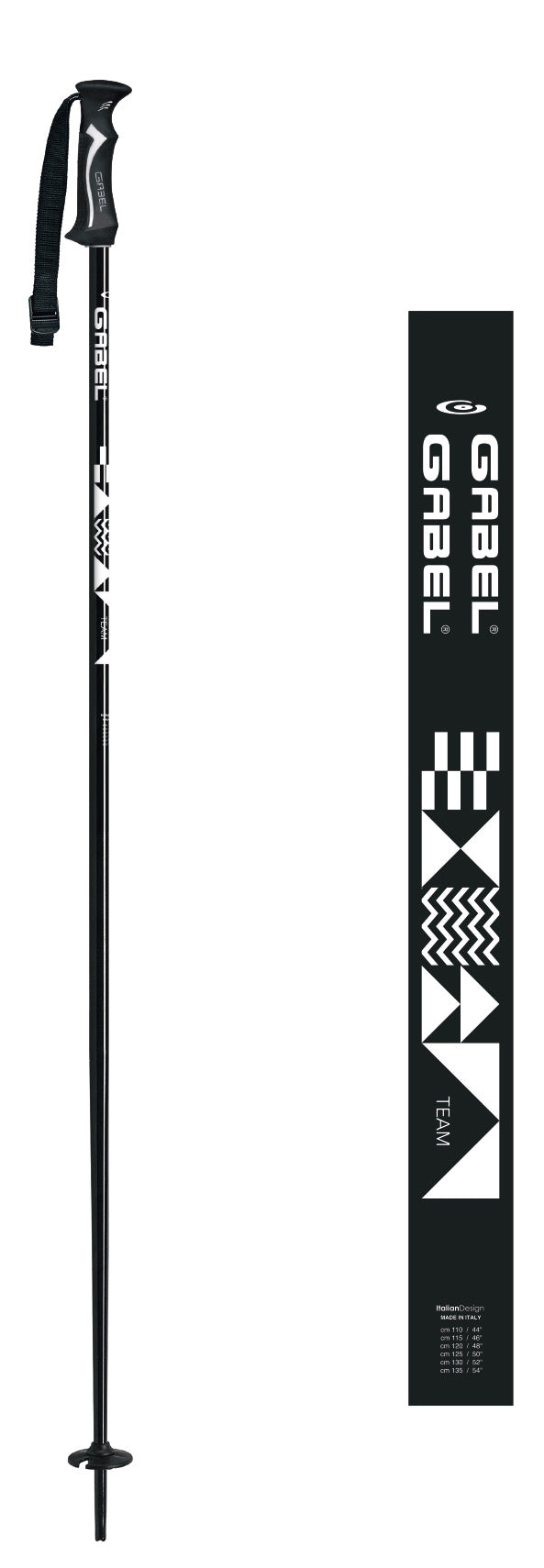 Gabel Team black neufs - Bâtons de ski adultes