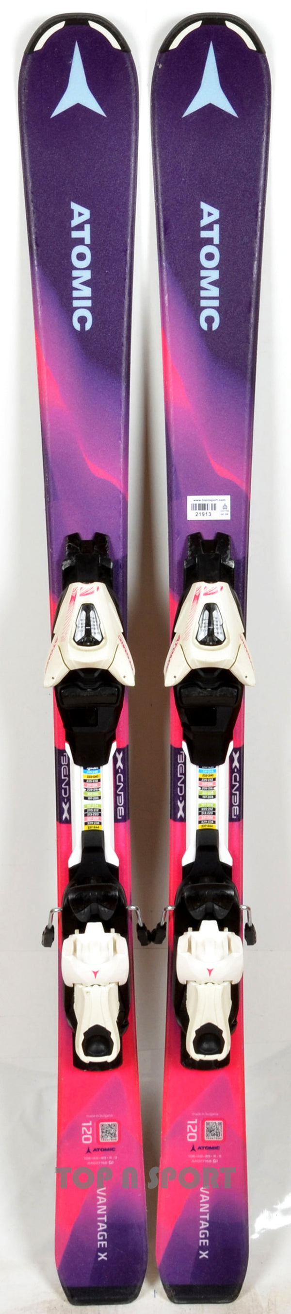 Atomic VANTAGE GIRL X purple - skis d'occasion Junior