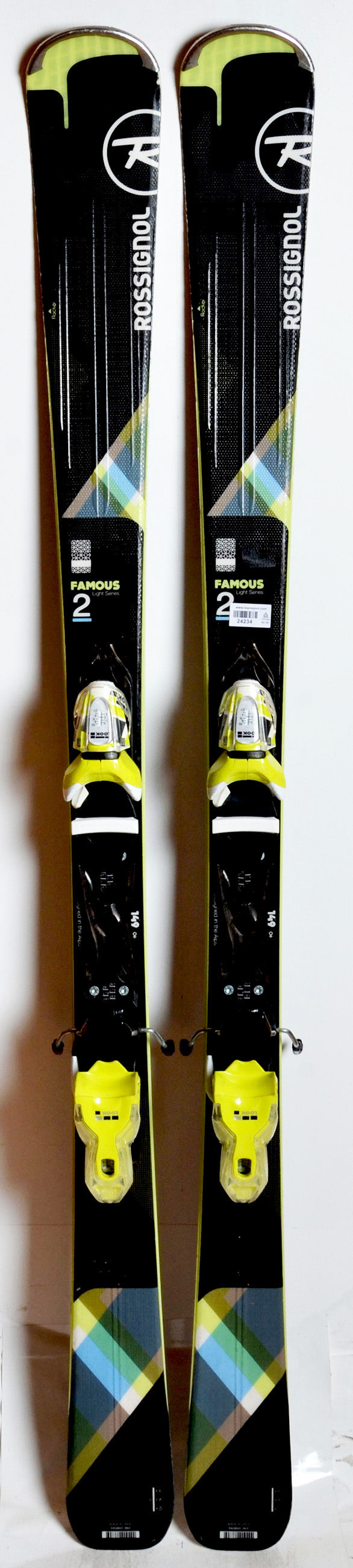 Rossignol FAMOUS 2 black  / yellow - skis d'occasion Femme
