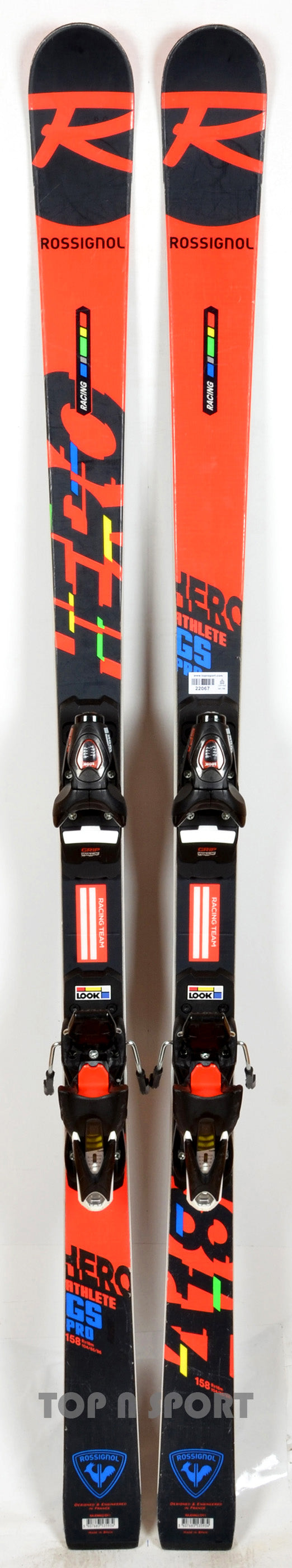 Rossignol HERO ATHLETE GS PRO black / red - skis d'occasion Junior