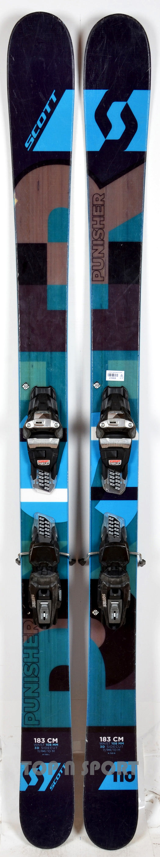 Scott PUNISHER black / blue - skis d'occasion